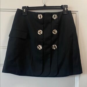 C/MEO COLLECTIVE Black Mini with buttons Skirt medium